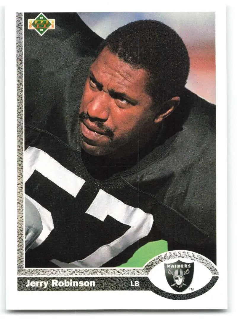 1991 Upper Deck #238 Jerry Robinson NM-MT Los Angeles Raiders Football Card - Football Card Single