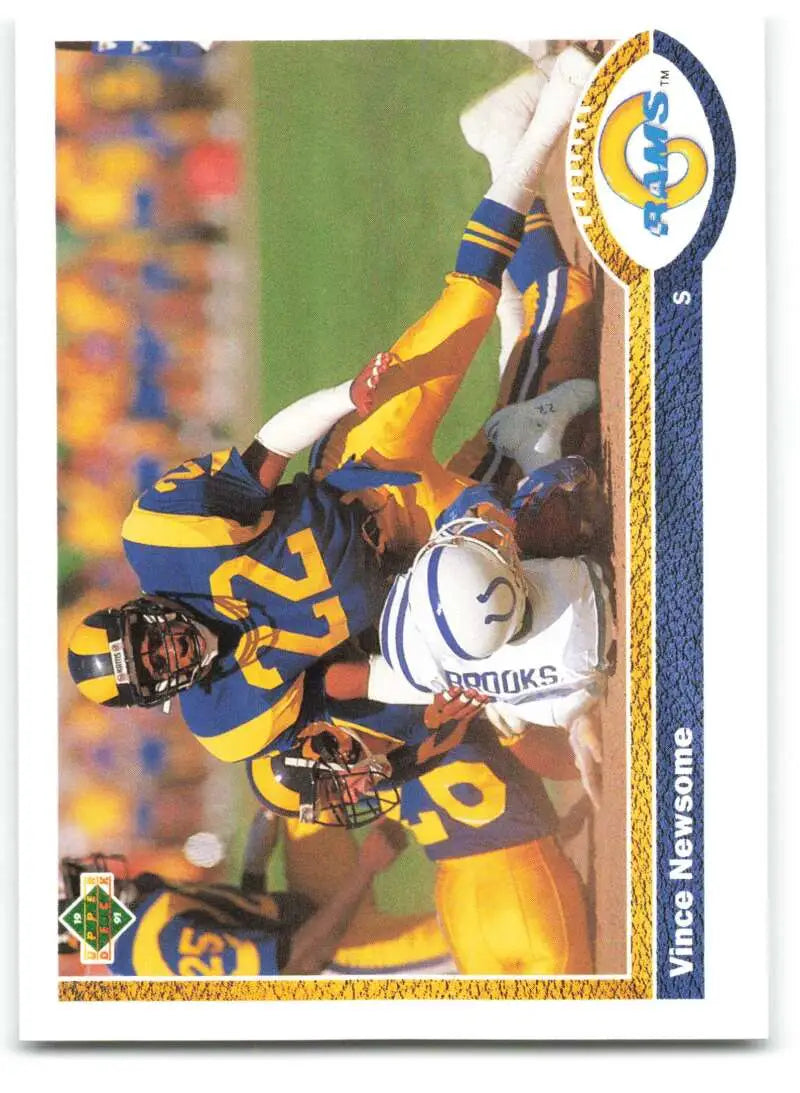 1991 Upper Deck #239 Vince Newsome NM-MT Los Angeles Rams Football Card - Football Card Single