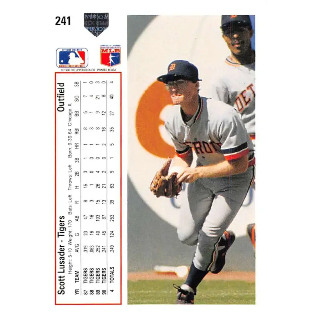 1991 Upper Deck #241 Scott Lusader NM-MT Detroit Tigers Baseball Card - Baseball Card Single