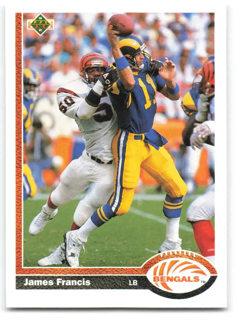 1991 Upper Deck #242 James Francis NM-MT Cincinnati Bengals Football Card - Football Card Single