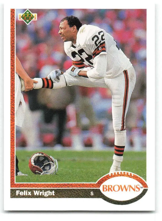 1991 Upper Deck #243 Felix Wright NM-MT Cleveland Browns Football Card - Football Card Single