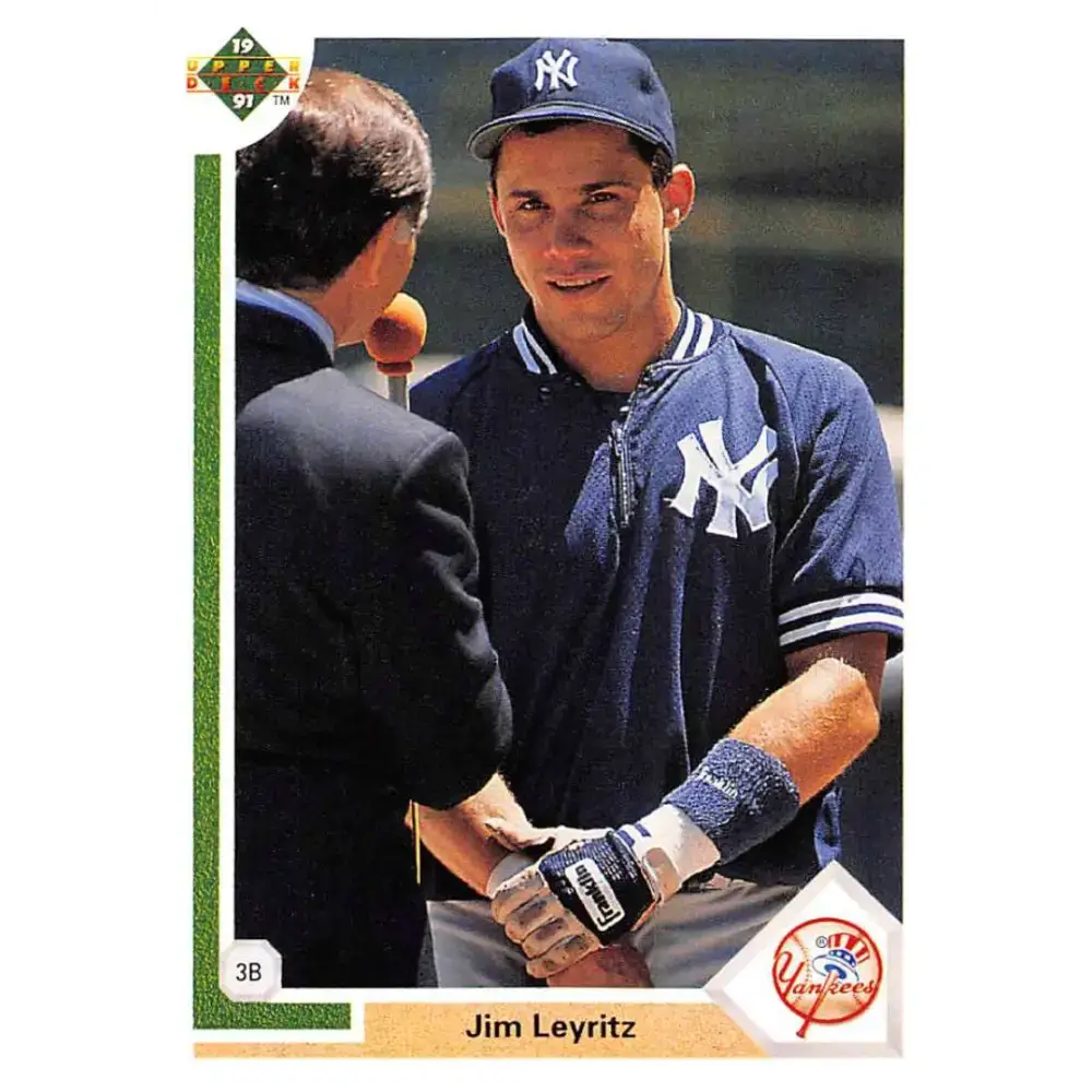 1991 Upper Deck #243 Jim Leyritz EX Excellent New York Yankees Baseball Card - Baseball Card Single