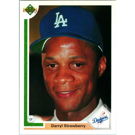 1991 Upper Deck #245 Darryl Strawberry NM-MT Los Angeles Dodgers Baseball Card - Baseball Card Single