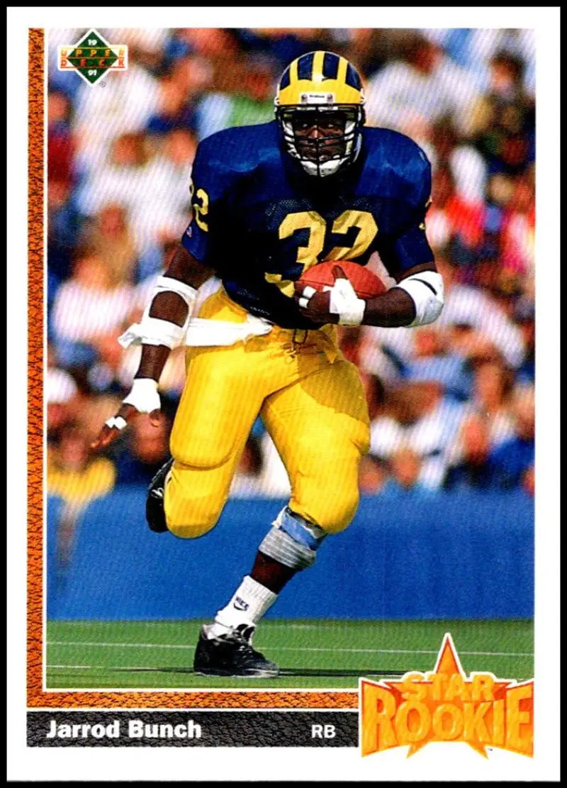 1991 Upper Deck #25 Jarrod Bunch NM-MT RC Rookie New York Giants Football Card - Football Card Single