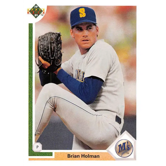 1991 Upper Deck #252 Brian Holman EX Excellent Seattle Mariners Baseball Card