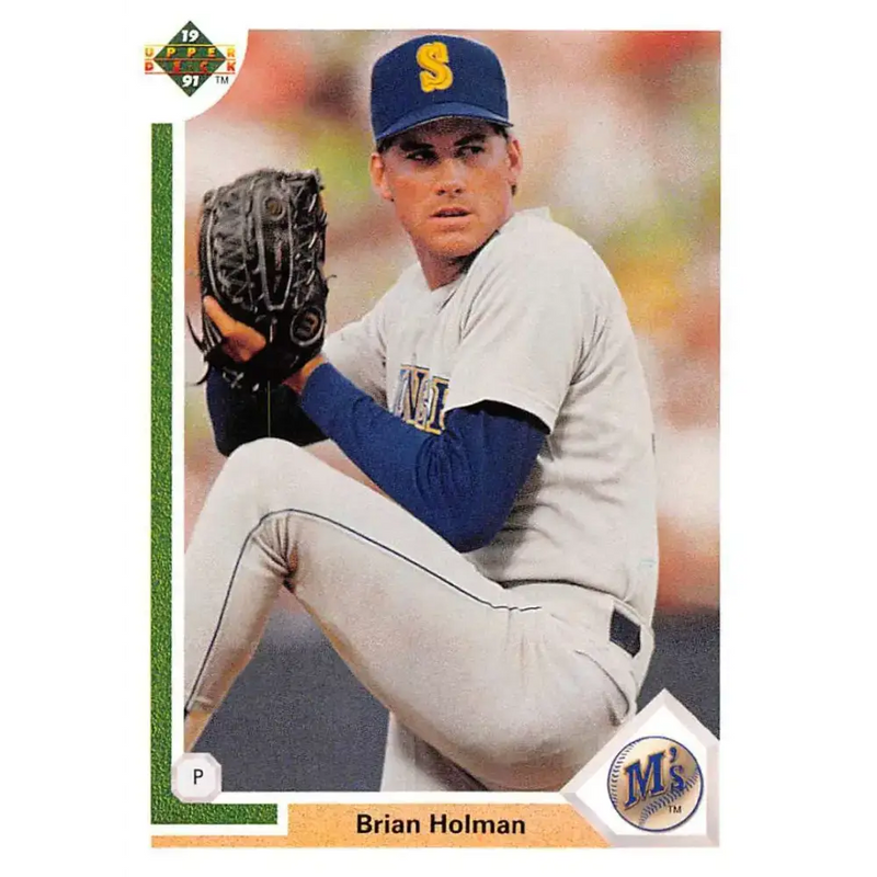 1991 Upper Deck #252 Brian Holman NM-MT Seattle Mariners Baseball Card - Baseball Card Single