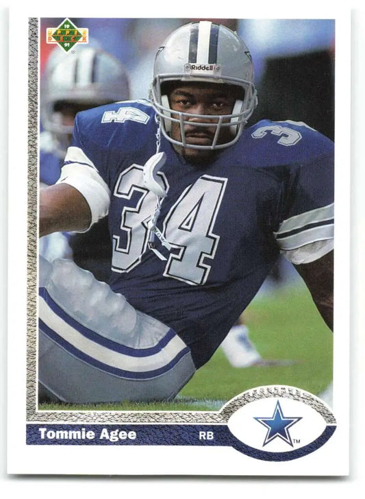 1991 Upper Deck #257 Tommie Agee NM-MT Dallas Cowboys Football Card - Football Card Single