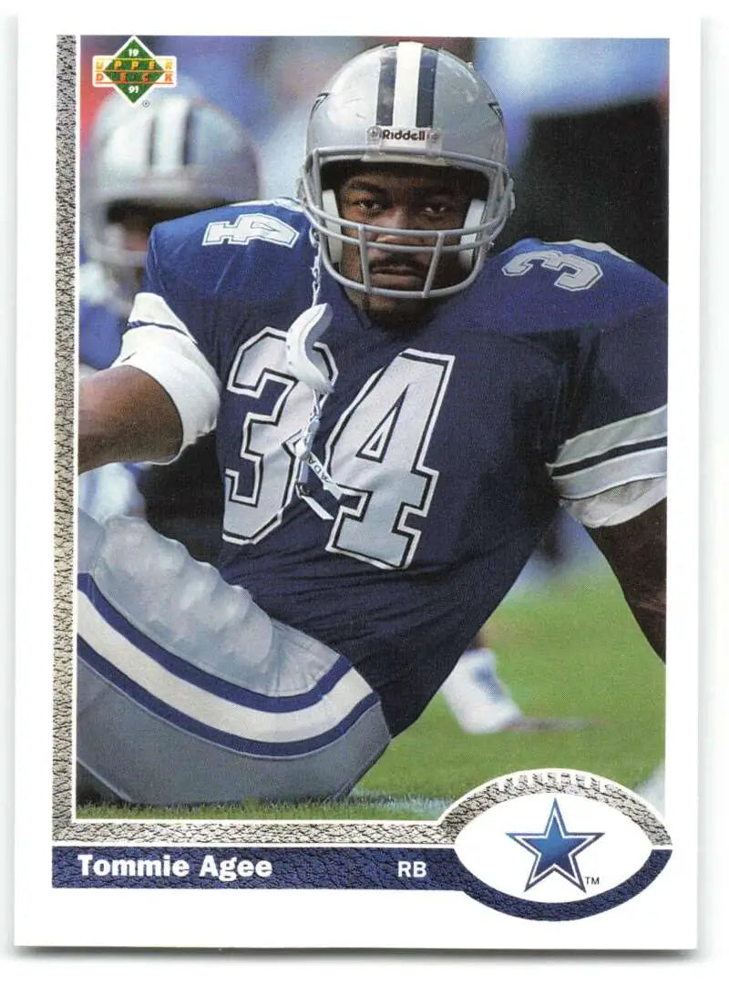 1991 Upper Deck #257 Tommie Agee NM-MT Dallas Cowboys Football Card - Football Card Single