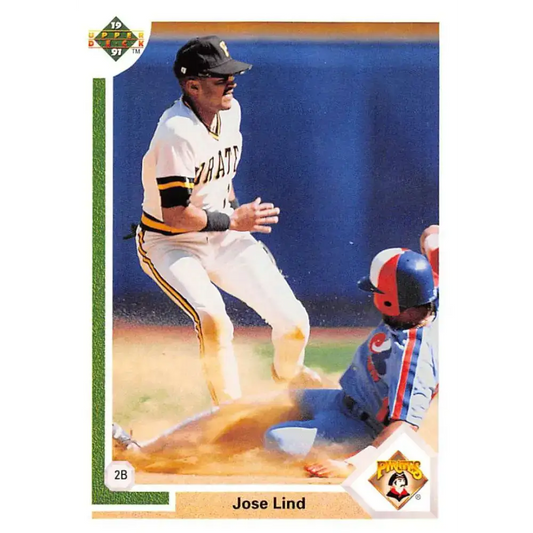 1991 Upper Deck #258 Jose Lind NM-MT Pittsburgh Pirates Baseball Card - Baseball Card Single