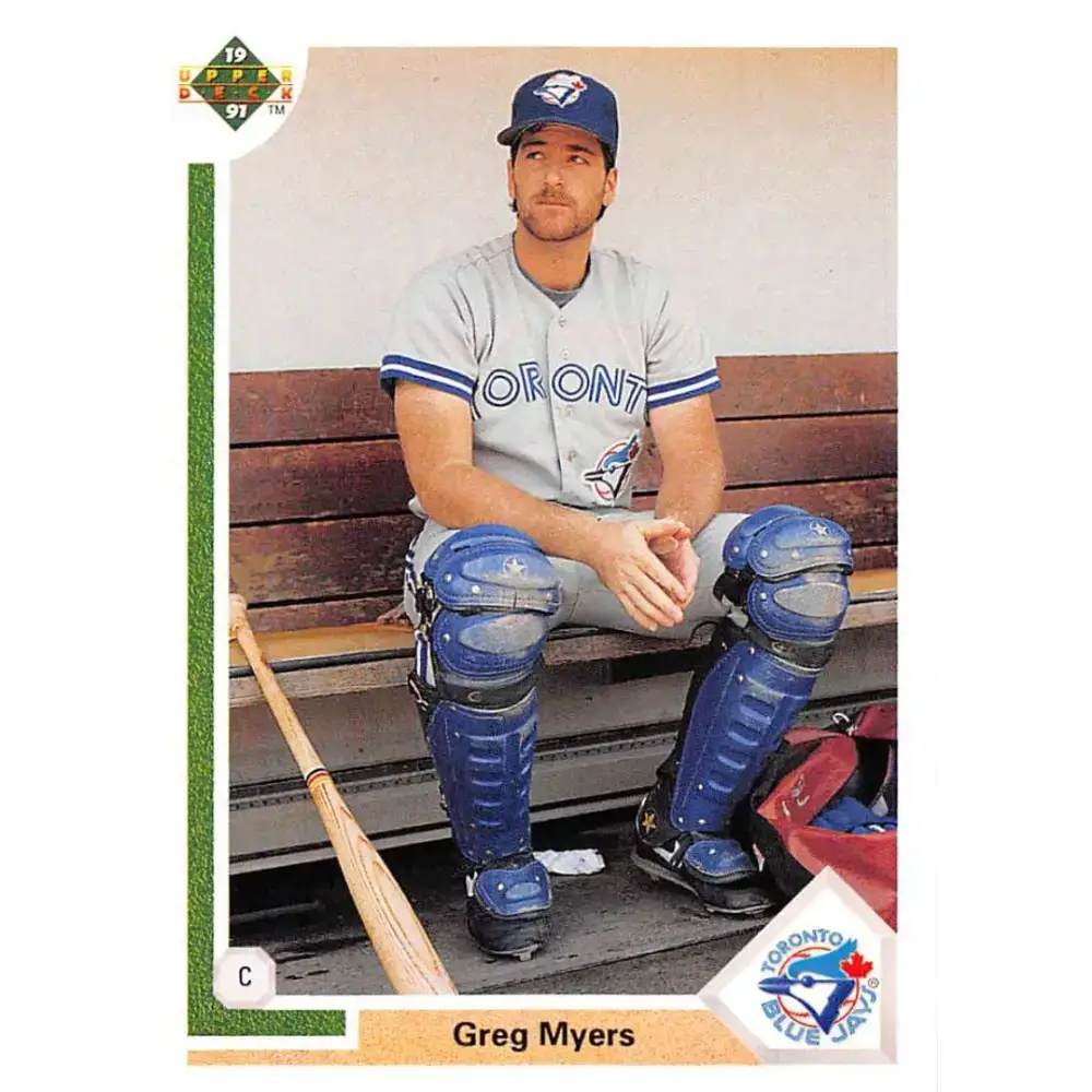 1991 Upper Deck #259 Greg Myers EX Excellent Toronto Blue Jays Baseball Card - Baseball Card Single