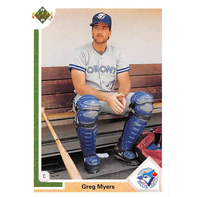 1991 Upper Deck #259 Greg Myers EX Excellent Toronto Blue Jays Baseball Card - Baseball Card Single