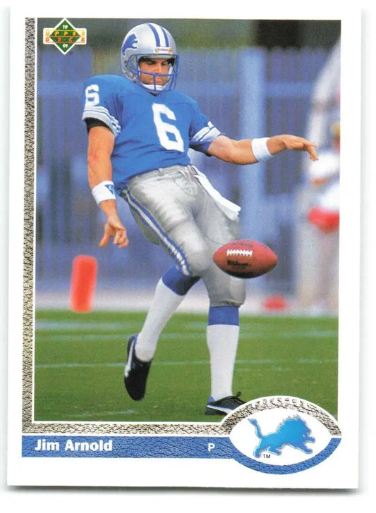 1991 Upper Deck #262 Jim Arnold NM-MT Detroit Lions Football Card - Football Card Single