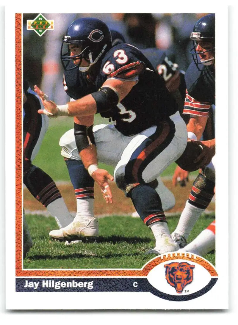 1991 Upper Deck #267 Jay Hilgenberg NM-MT Chicago Bears Football Card - Football Card Single