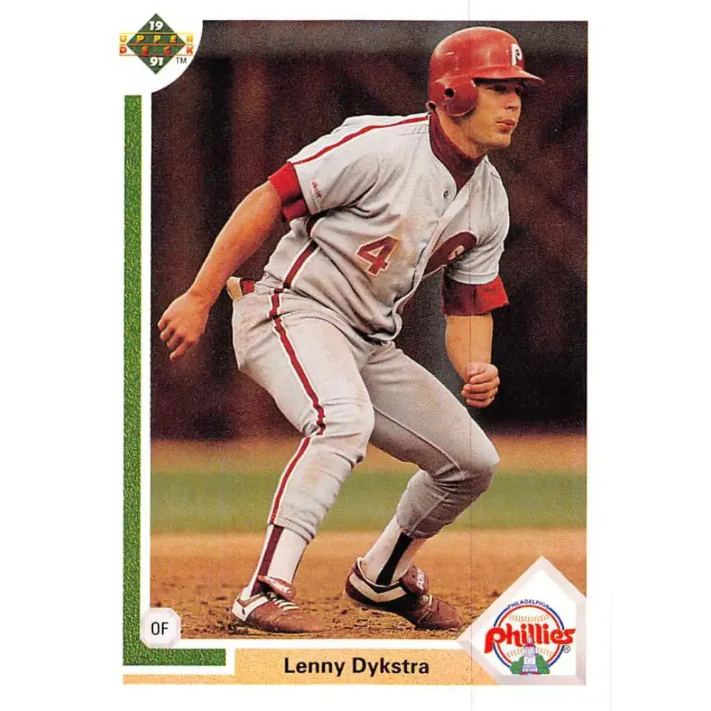 1991 Upper Deck #267 Lenny Dykstra EX Excellent Philadelphia Phillies Baseball Card - Baseball Card Single