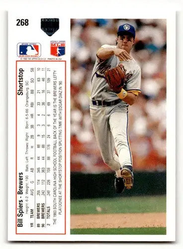 Original gloss Baseball card 1991 Upper Deck Bill Spiers Simply Sandoval ID 46357