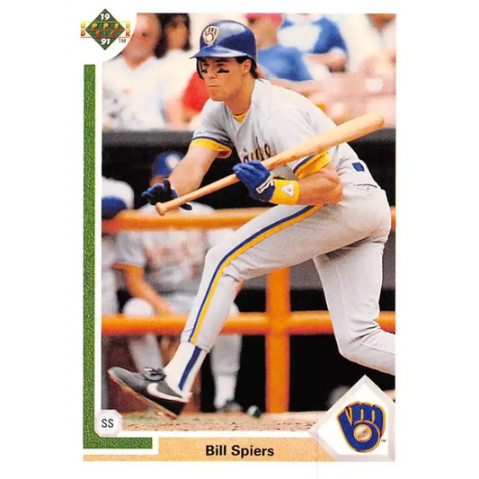 1991 Upper Deck #268 Bill Spiers NM-MT Milwaukee Brewers Baseball Card - Baseball Card Single