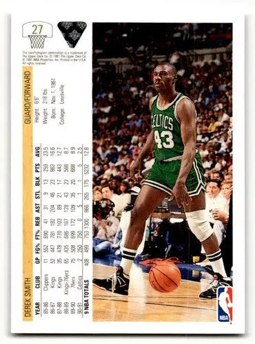 1991 Upper Deck #27 Derek Smith Boston Celtics Basketball Cards NM N ID:55710 - Basketball Card Single