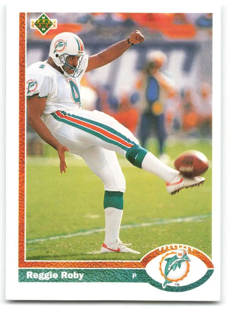 1991 Upper Deck #272 Reggie Roby NM-MT Miami Dolphins Football Card - Football Card Single