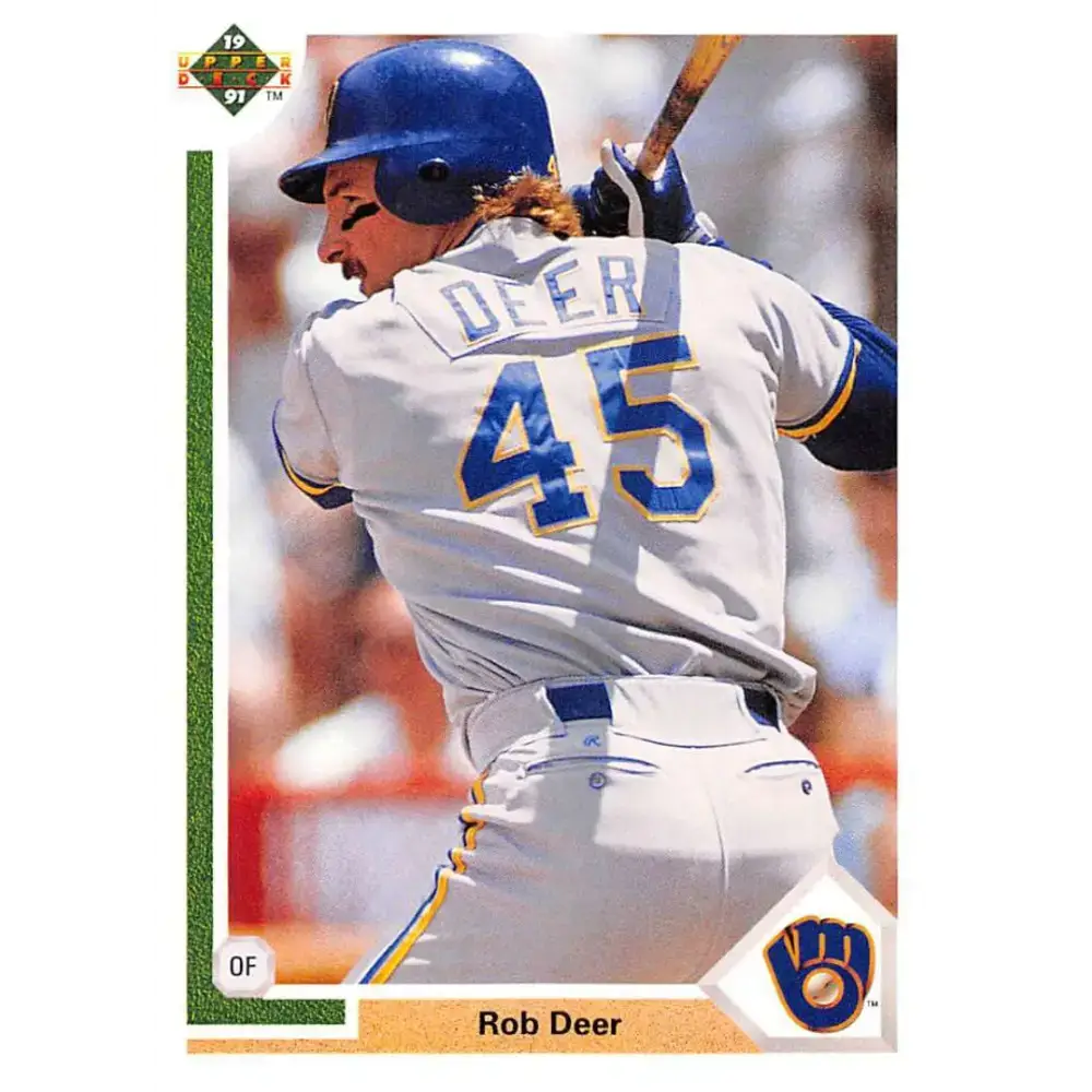 1991 Upper Deck #272 Rob Deer NM-MT Milwaukee Brewers Baseball Card - Baseball Card Single