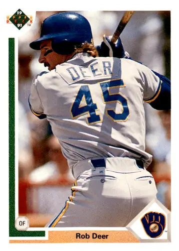 1991 Upper Deck #272 Rob Deer NM Near Mint Brewers ID:46136 - Baseball Card Single