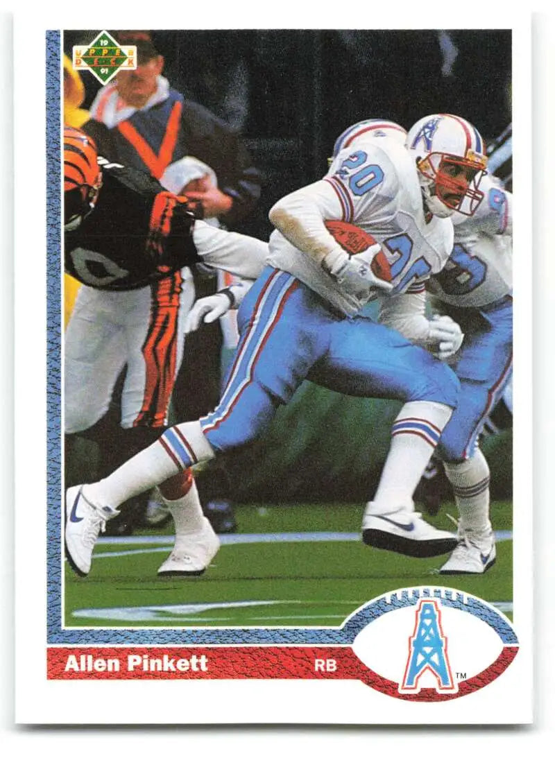 1991 Upper Deck #273 Allen Pinkett NM-MT Houston Oilers Football Card - Football Card Single