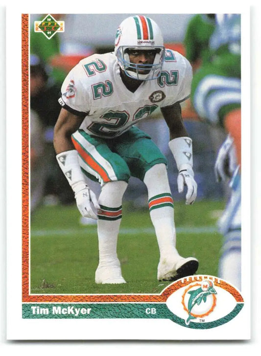 1991 Upper Deck #274 Tim McKyer NM-MT Miami Dolphins Football Card - Football Card Single