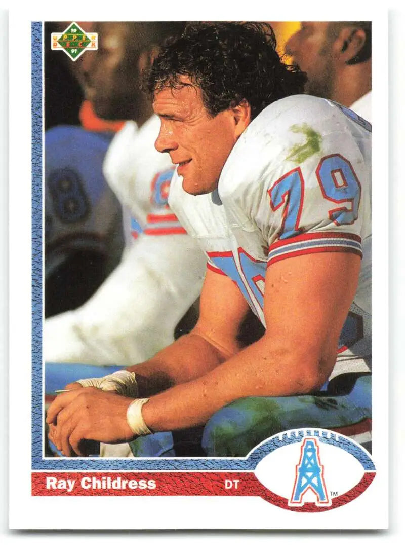 1991 Upper Deck #277 Ray Childress NM-MT Houston Oilers Football Card - Football Card Single