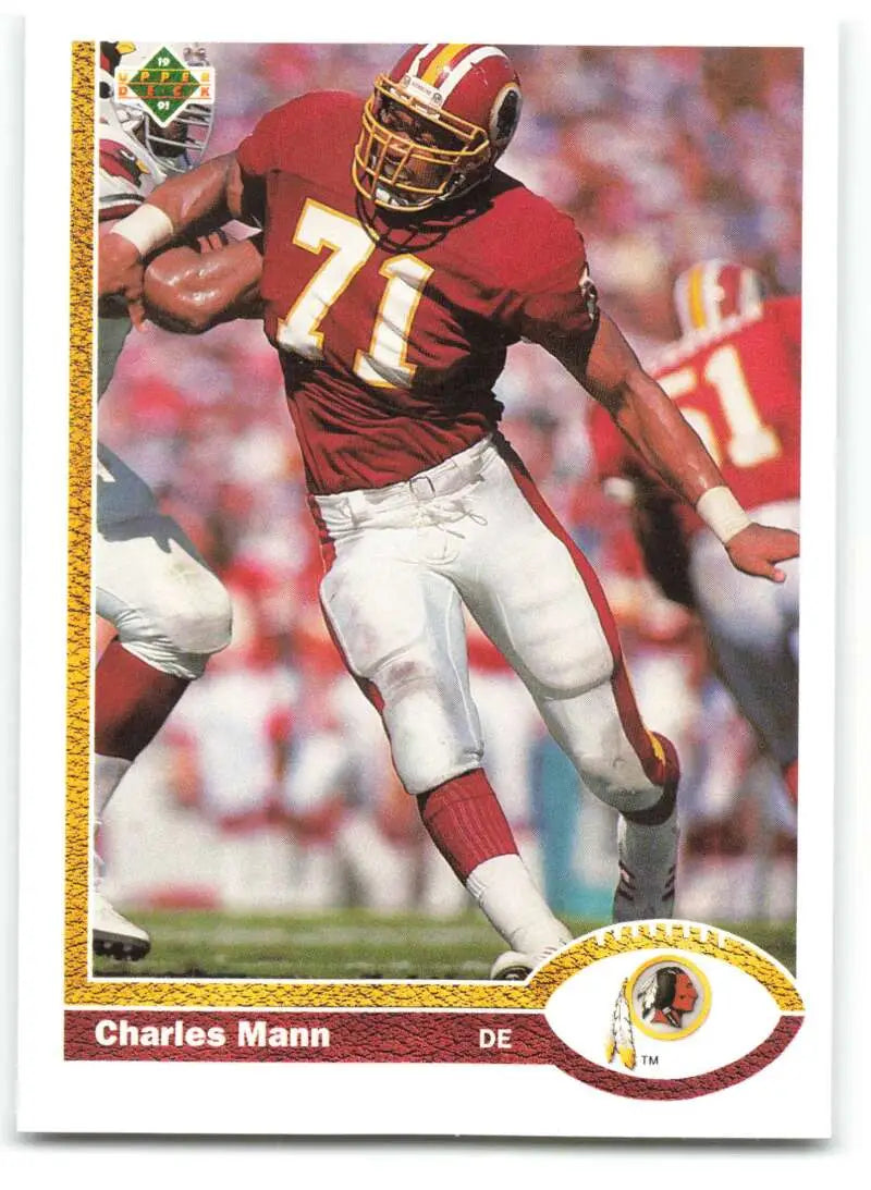 1991 Upper Deck #278 Charles Mann NM-MT Washington Redskins Football Card - Football Card Single