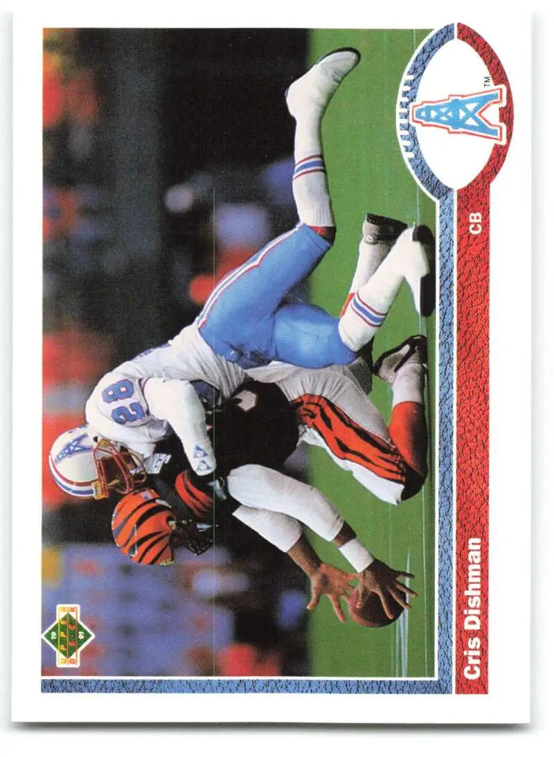 1991 Upper Deck #279 Cris Dishman NM-MT RC Rookie Houston Oilers Football Card - Football Card Single