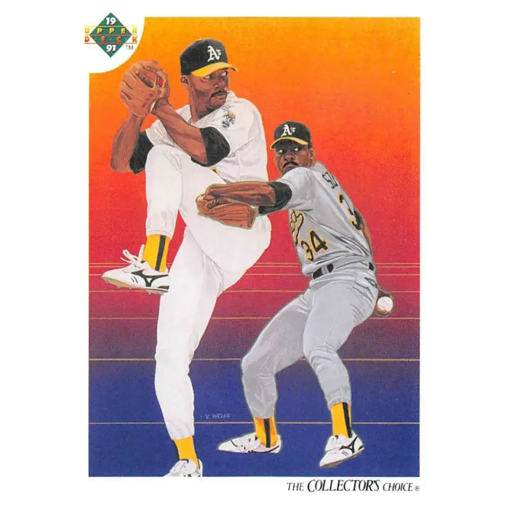 1991 Upper Deck #28 Dave Stewart TC NM-MT Oakland Athletics Baseball Card - Baseball Card Single