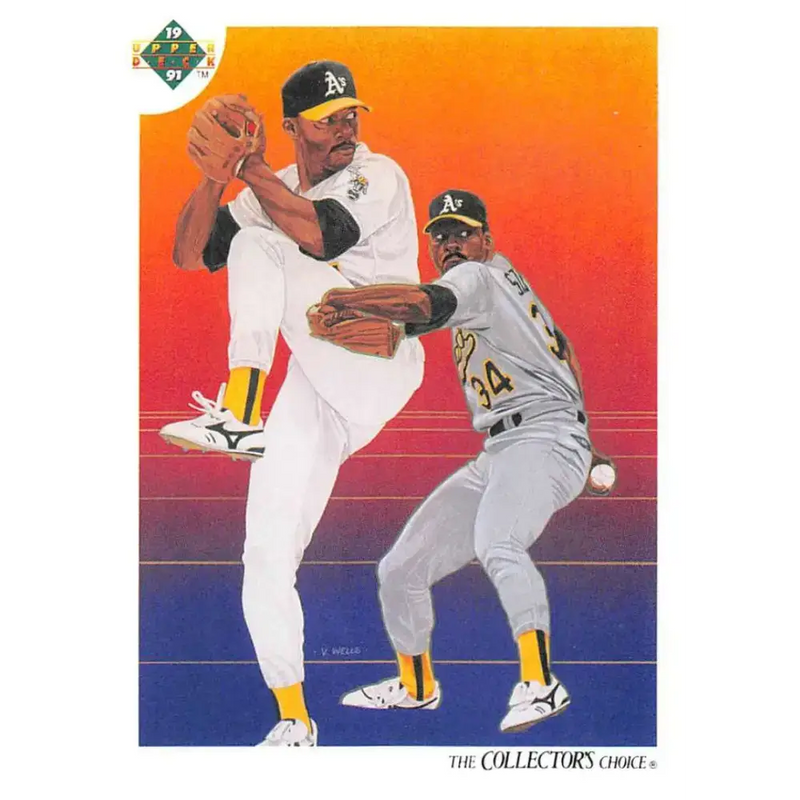 1991 Upper Deck #28 Dave Stewart TC NM-MT Oakland Athletics Baseball Card - Baseball Card Single