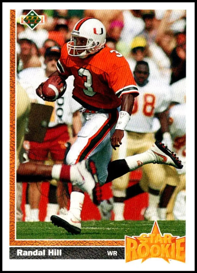 1991 Upper Deck #28 Randal Hill NM-MT RC Rookie Miami Dolphins Football Card - Football Card Single