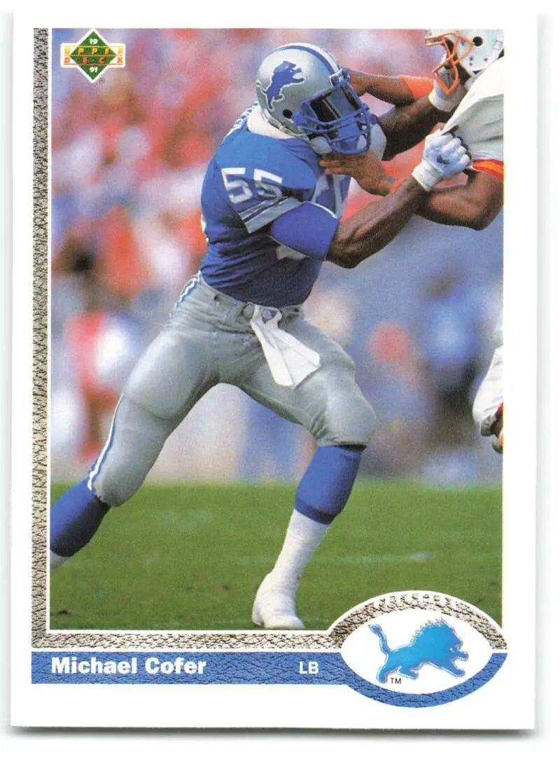 1991 Upper Deck #281 Michael Cofer NM-MT Detroit Lions Football Card - Football Card Single