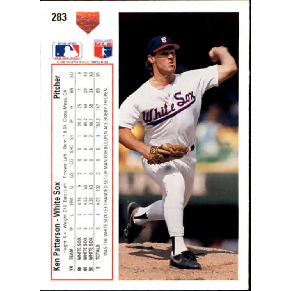 1991 Upper Deck #283 Ken Patterson NM-MT Chicago White Sox Baseball Card - Baseball Card Single