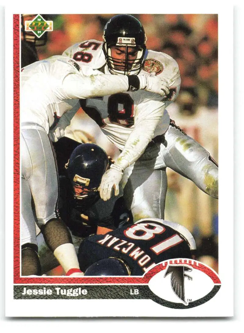 1991 Upper Deck #285 Jessie Tuggle NM-MT Atlanta Falcons Football Card - Football Card Single