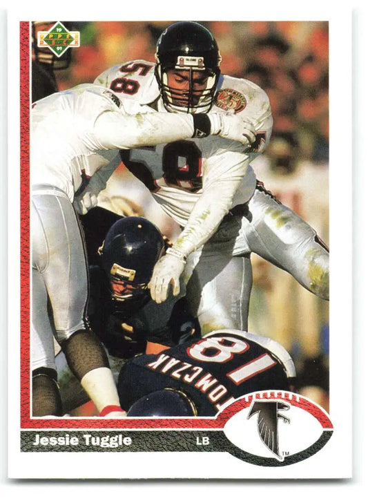 1991 Upper Deck #285 Jessie Tuggle NM-MT Atlanta Falcons Football Card - Football Card Single