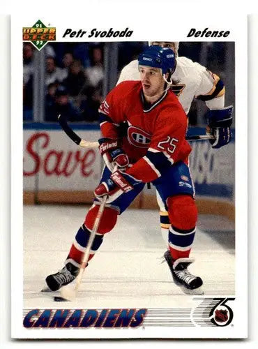 1991 Upper Deck Petr Svoboda hockey card with original gloss displayed on product ID 46831