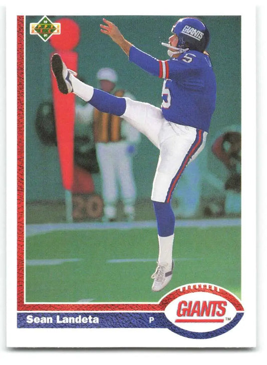 1991 Upper Deck #288 Sean Landeta NM-MT New York Giants Football Card - Football Card Single