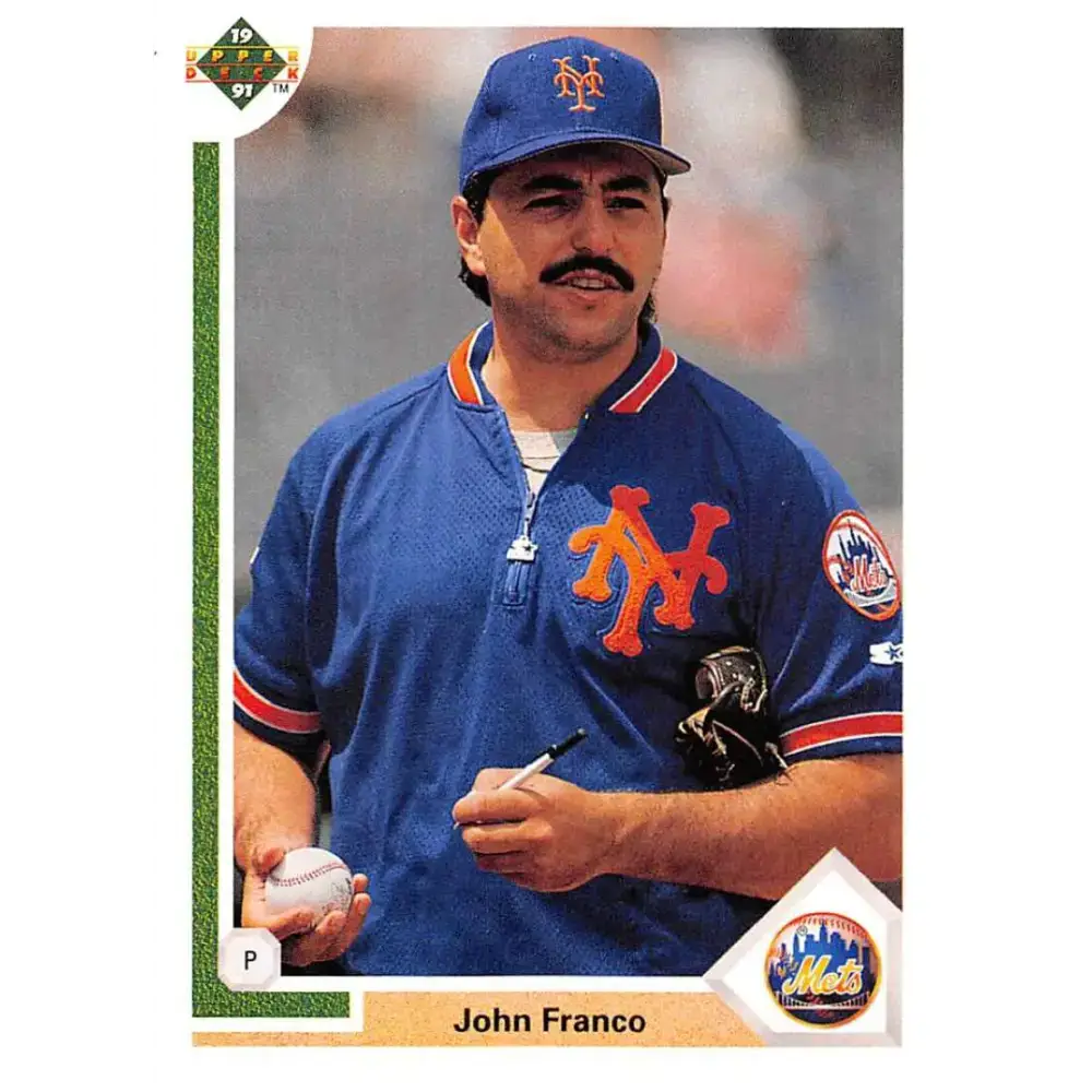 1991 Upper Deck #290 John Franco EX Excellent New York Mets Baseball Card - Baseball Card Single