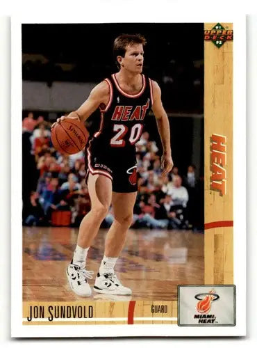 1991 Upper Deck #291 Jon Sundvold Miami Heat Basketball Cards NM Nea ID:55706 - Basketball Card Single