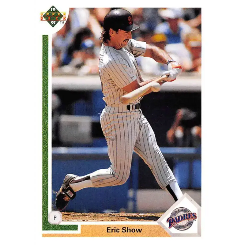 1991 Upper Deck #293 Eric Show EX Excellent San Diego Padres Baseball Card - Baseball Card Single
