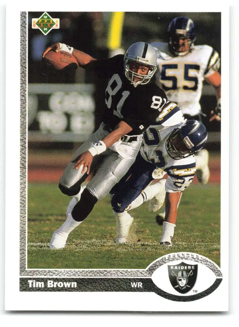 1991 Upper Deck #294 Tim Brown NM-MT Los Angeles Raiders Football Card - Football Card Single