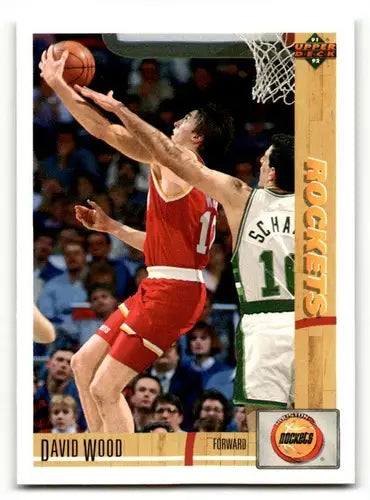 1991 Upper Deck #298 David Wood Houston Rockets Basketball Cards NM ID:55734 - Basketball Card Single
