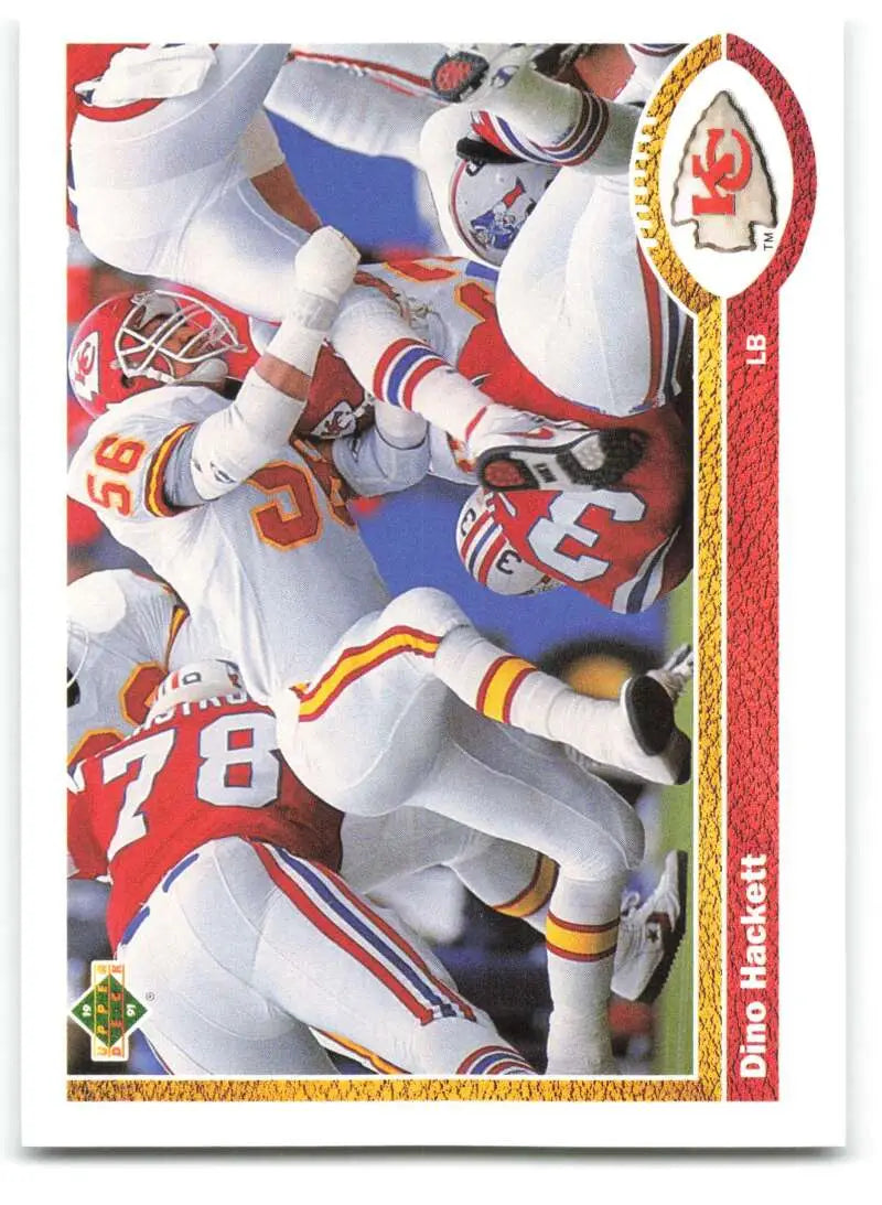 1991 Upper Deck #298 Dino Hackett NM-MT Kansas City Chiefs Football Card - Football Card Single