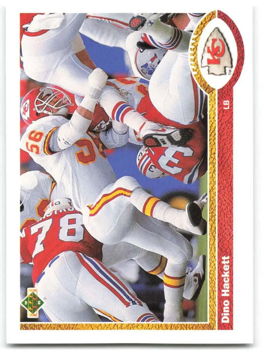 1991 Upper Deck #298 Dino Hackett NM-MT Kansas City Chiefs Football Card - Football Card Single