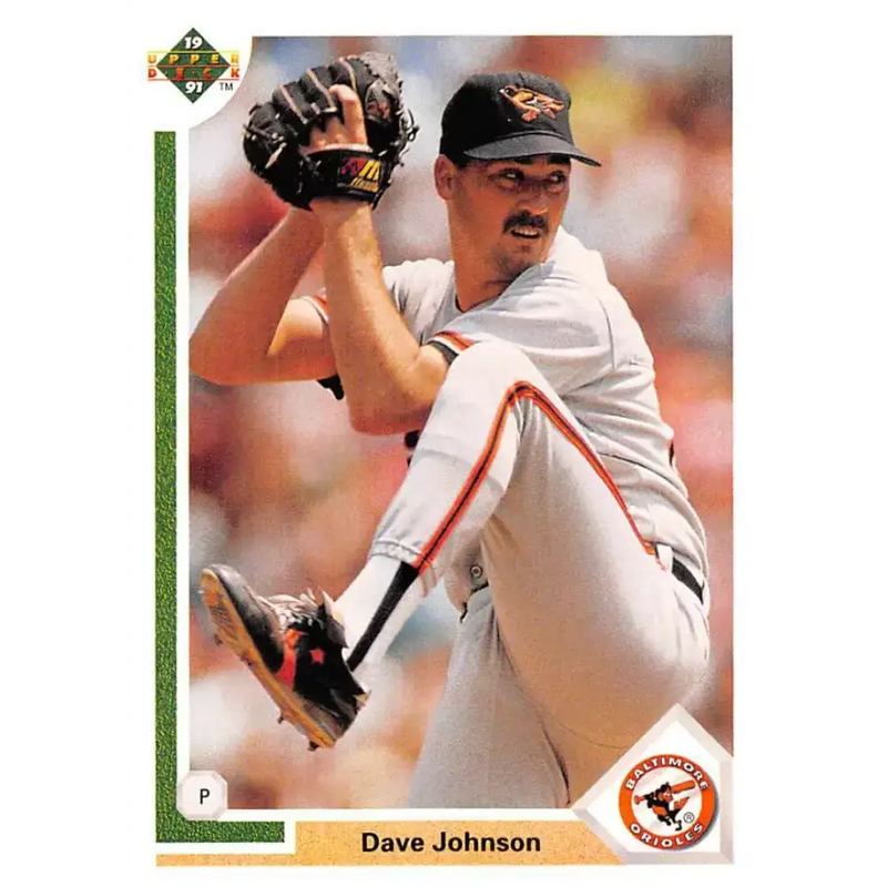 1991 Upper Deck #299 Dave Johnson EX Excellent Baltimore Orioles Baseball Card - Baseball Card Single