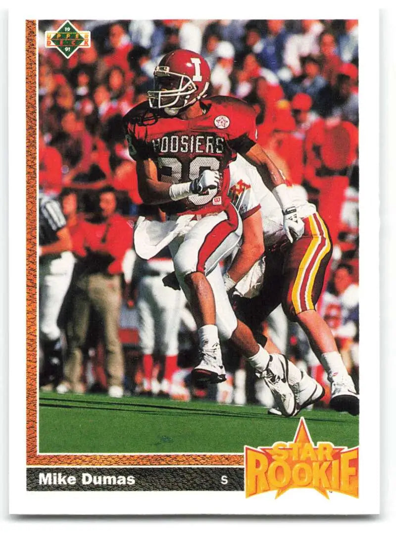 1991 Upper Deck #3 Mike Dumas NM-MT RC Rookie Houston Oilers Football Card - Football Card Single