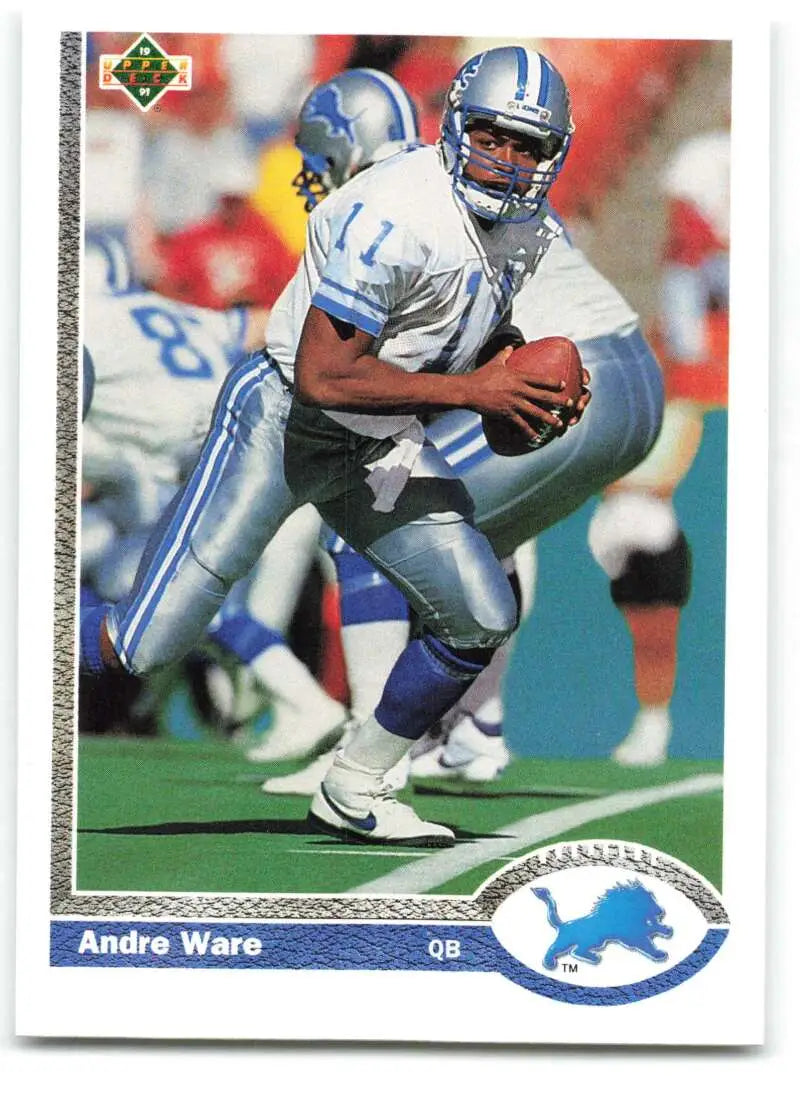 1991 Upper Deck #301 Andre Ware NM-MT Detroit Lions Football Card - Football Card Single
