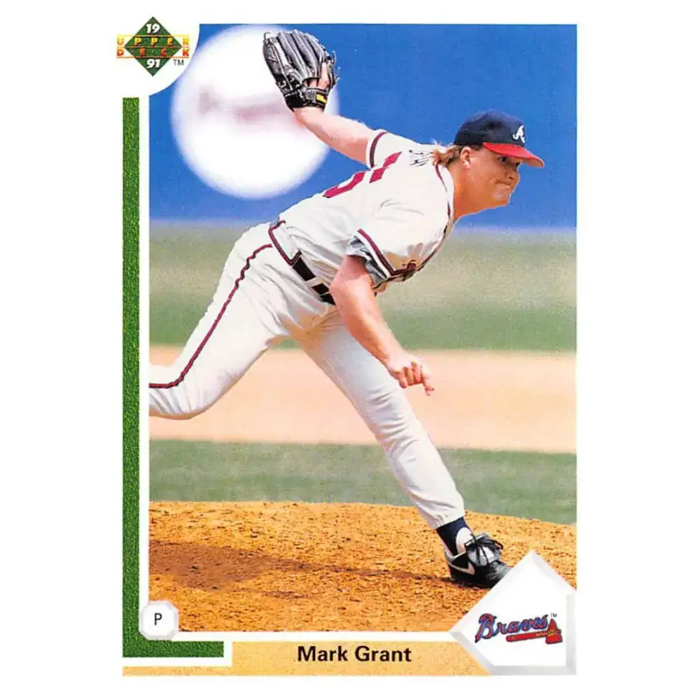 1991 Upper Deck #301 Mark Grant NM-MT Atlanta Braves Baseball Card - Baseball Card Single