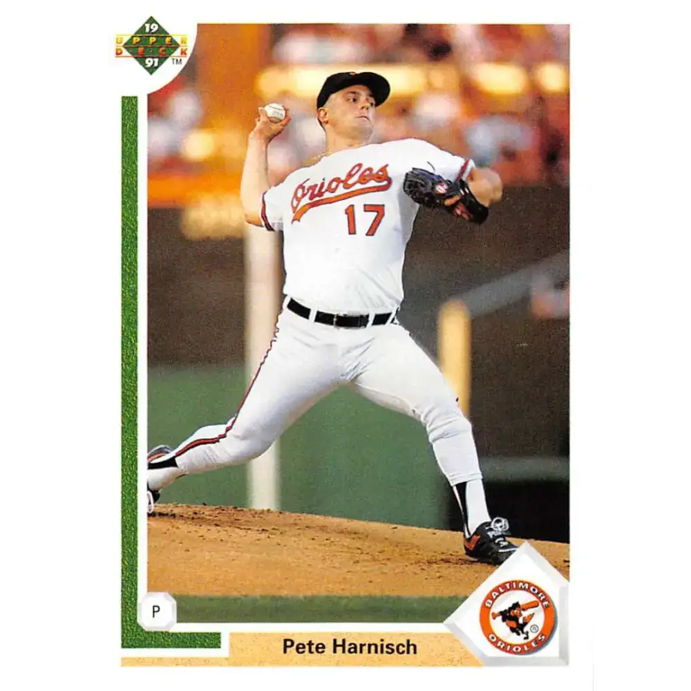 1991 Upper Deck #302 Pete Harnisch EX Excellent Baltimore Orioles Baseball Card - Baseball Card Single